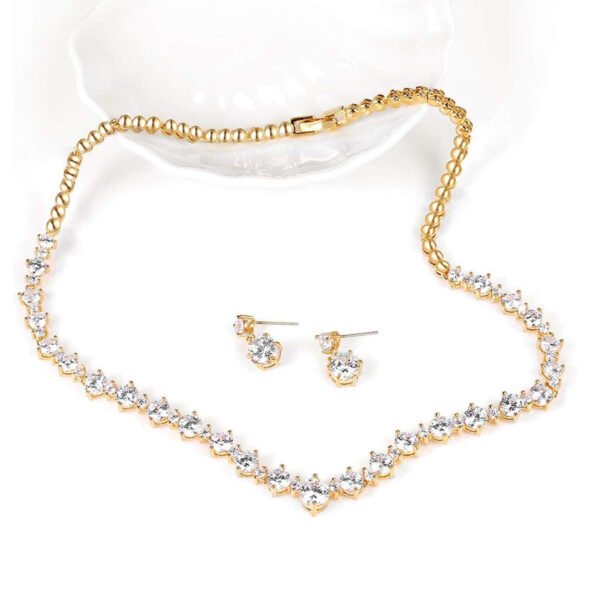 Gold Plated Bridal Necklace - Image 2