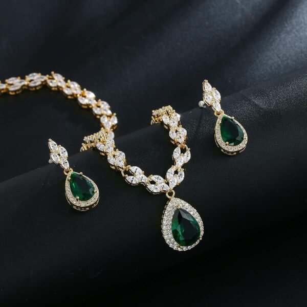 Drop Shape Bridal Necklace - Image 5